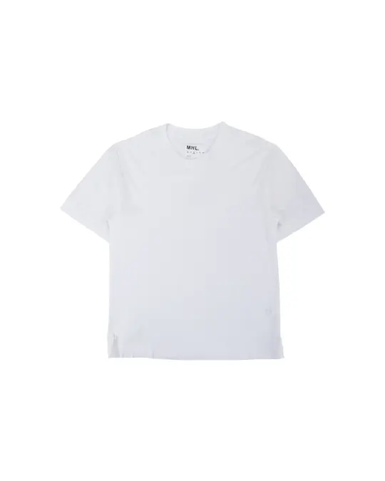 MHL Simple T-Shirt Organic Cotton Linen Jersey White