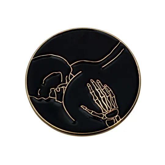 Ass Eating Skull Pin