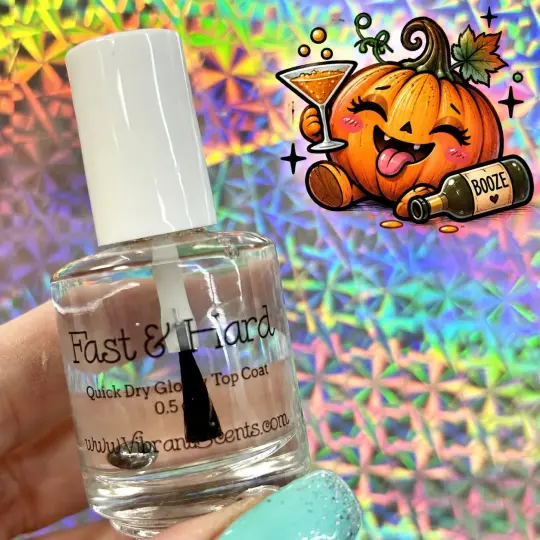 Vibrant Scents: Scented Fast & Hard Top Coat "Drunken Pumpkin" *PRE-ORDER*