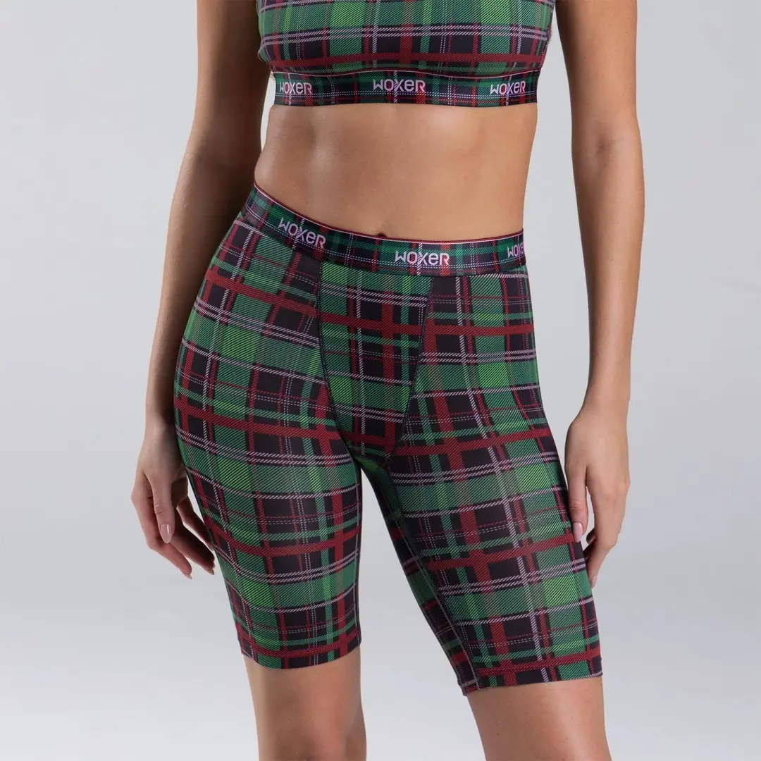 Biker High Waisted Heritage Plaid