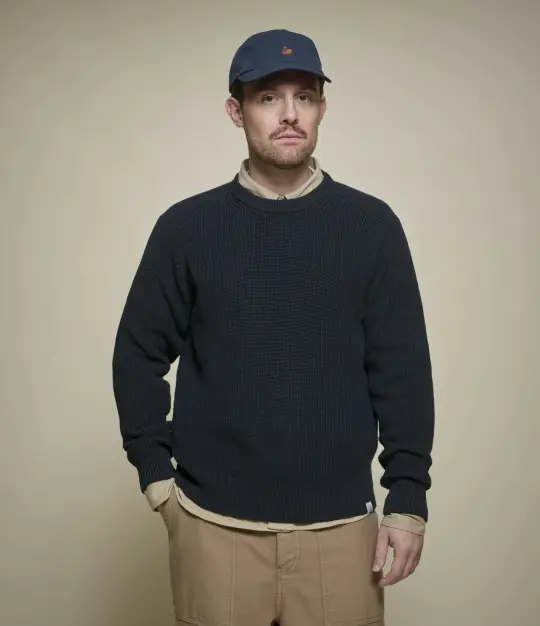 Sturdy Ribbed Cotton Sweater