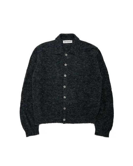 Our Legacy Evening Polo Charcoal Melange Fuzzy Alpaca