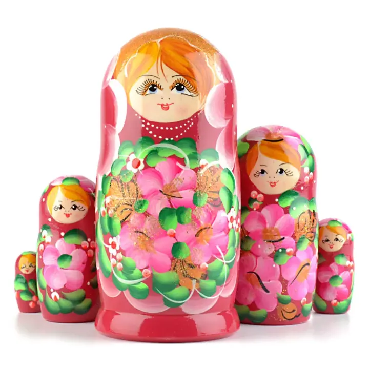 Pink Flowers 5pc