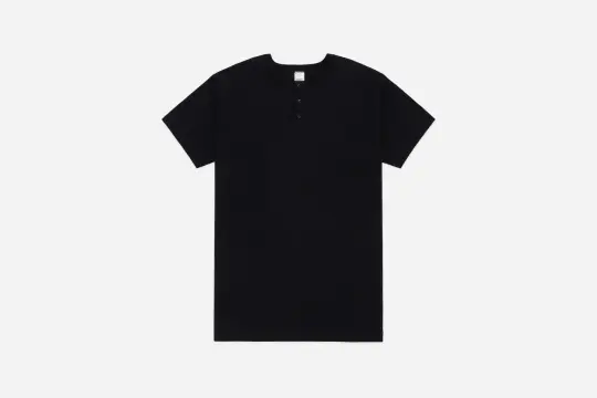 Short Sleeve Henley ~ Black