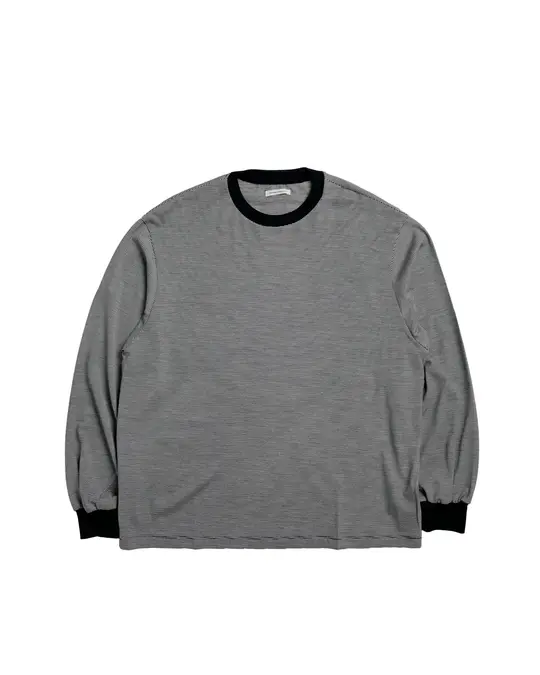 Universal Products Wool Border Jersey Crew Neck Black