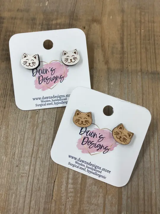 Cat Face Stud