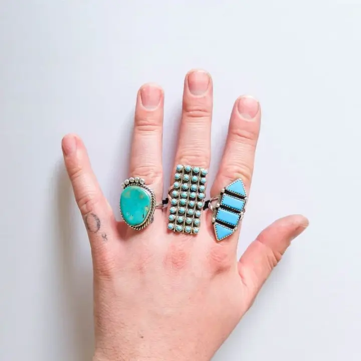 Native American Turquoise Ring (Sizes 9-10)