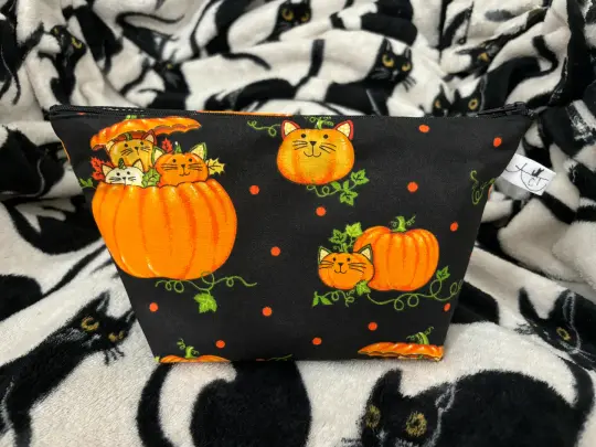 Pumpkin Cat Zipper Pouch