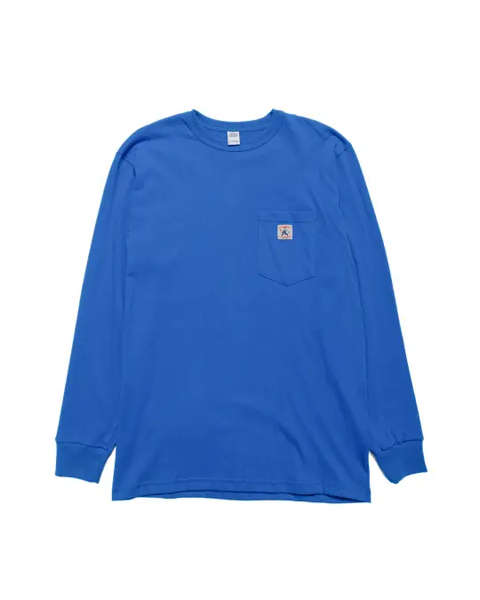 Randy's Garments Long-Sleeve Pocket Tee Royal