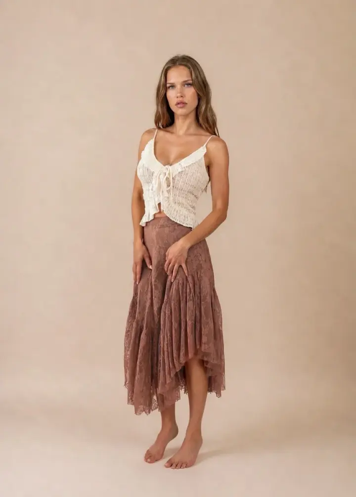 Candy Skirt in Lace Rosette