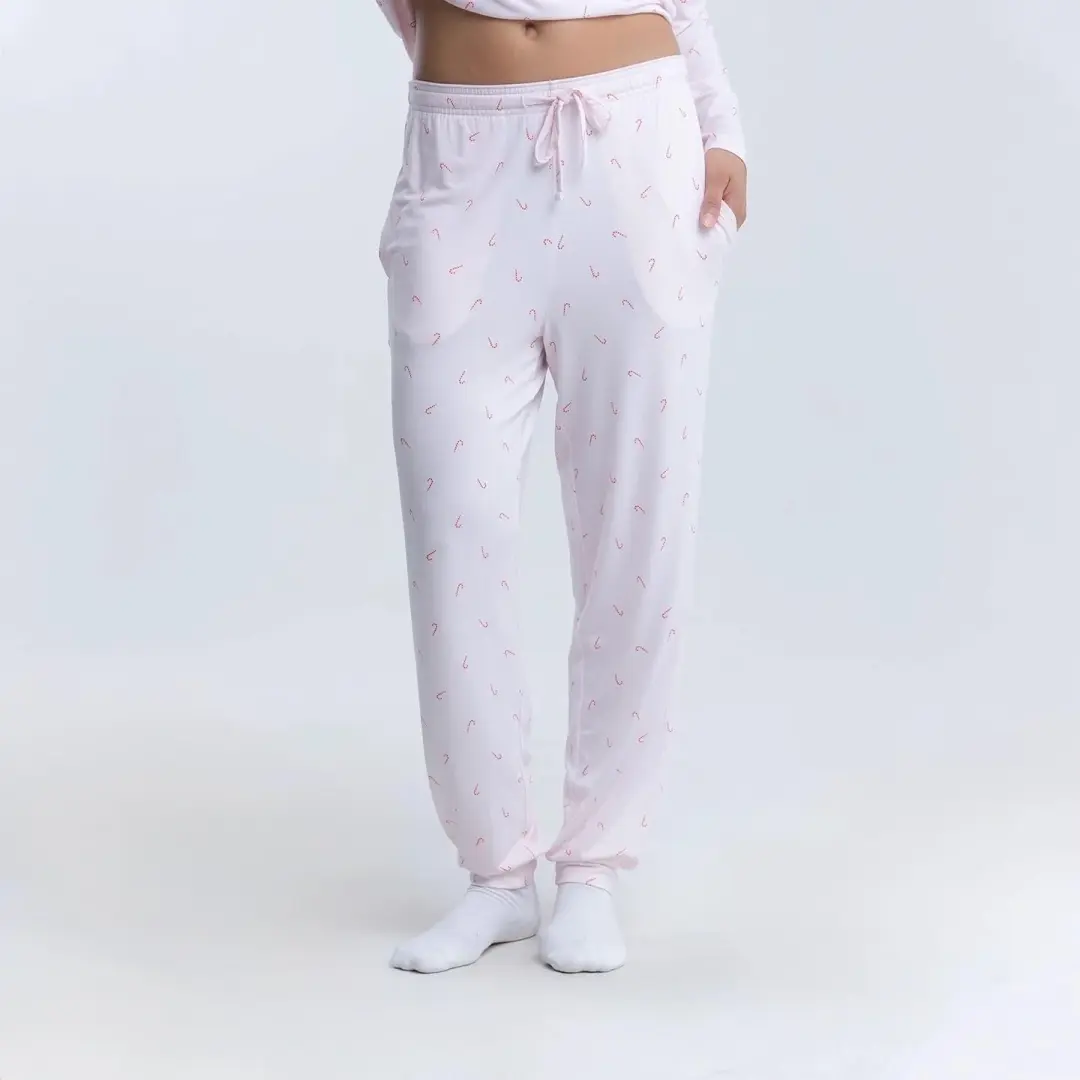 Sleep Joggers Candy Cane Ditsy