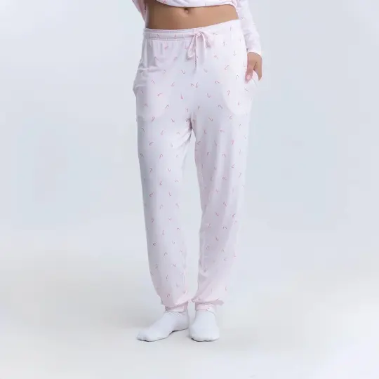 Sleep Joggers Candy Cane Ditsy