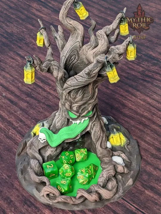 Mimic Terror Tree 3D Printed Dice Tower - Mythic Roll Collection by Unchained Games - Monsters and Nature Intertwined!