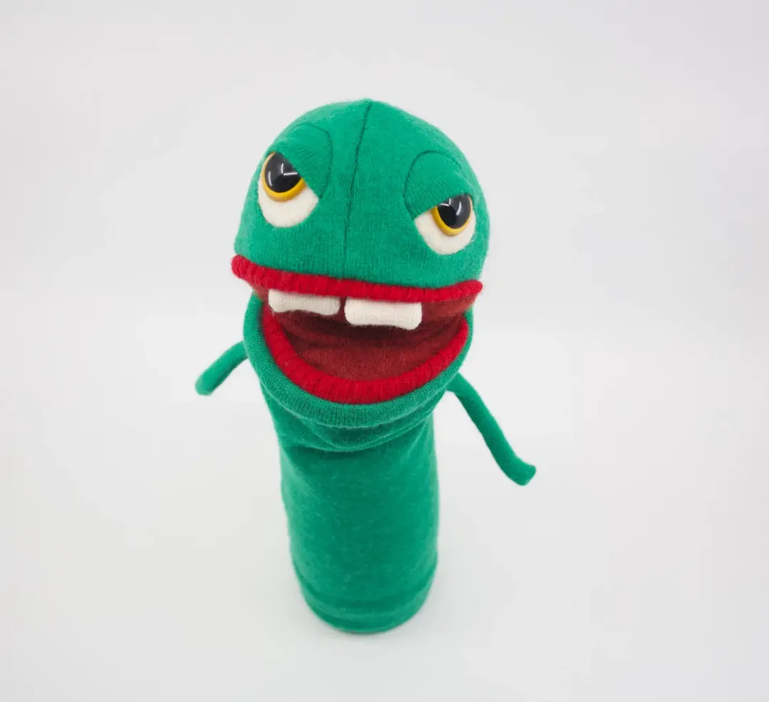 Albert the green monster hand puppet