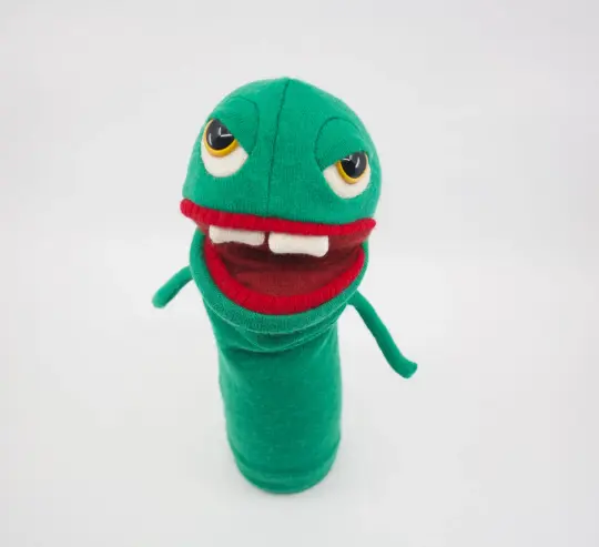 Albert the green monster hand puppet