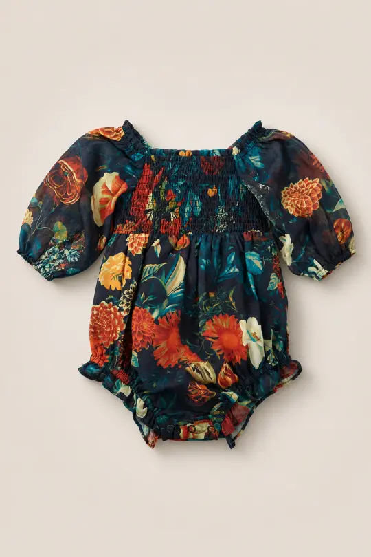 Baby Madeline Romper in Imogen Moody Floral