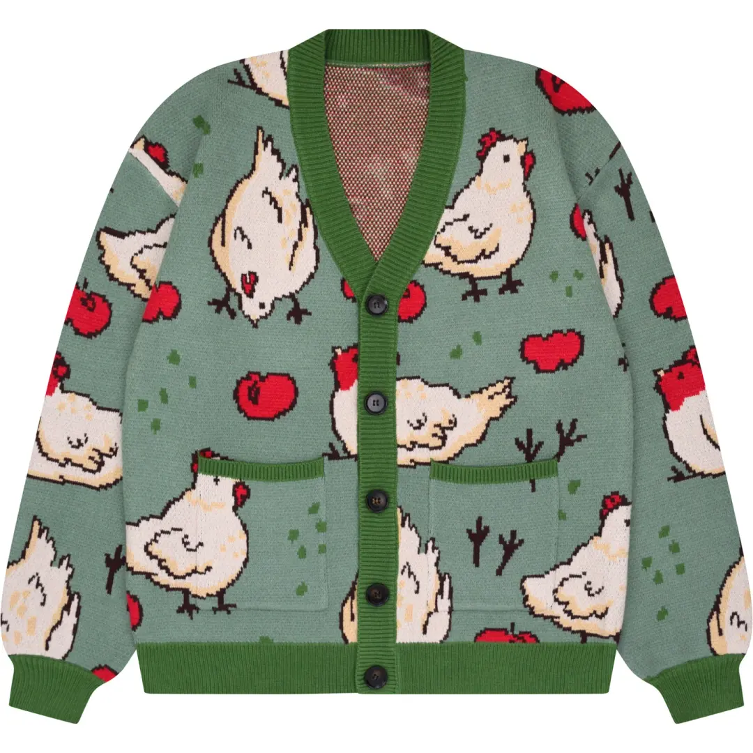 Green Chicken Cardigan