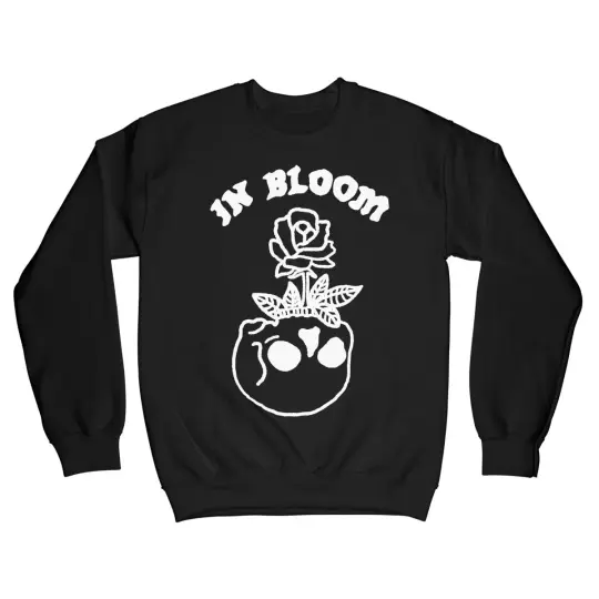 In Bloom Sweatshirt White on Black