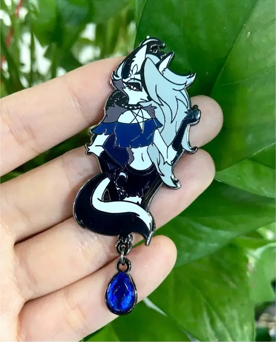 Loona Portrait Enamel Pin | Helluva Boss Fanart