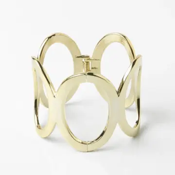 Giant Gold Ovals Fashion Bracelet