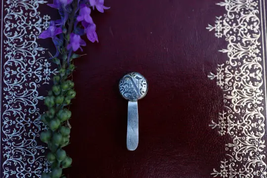 Gothic Initial Bookmark - Silver