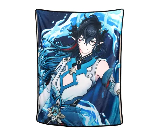 Imbibtor Lunae Plush Throw Blanket: Honkai Star Rail Dan Heng Fanart