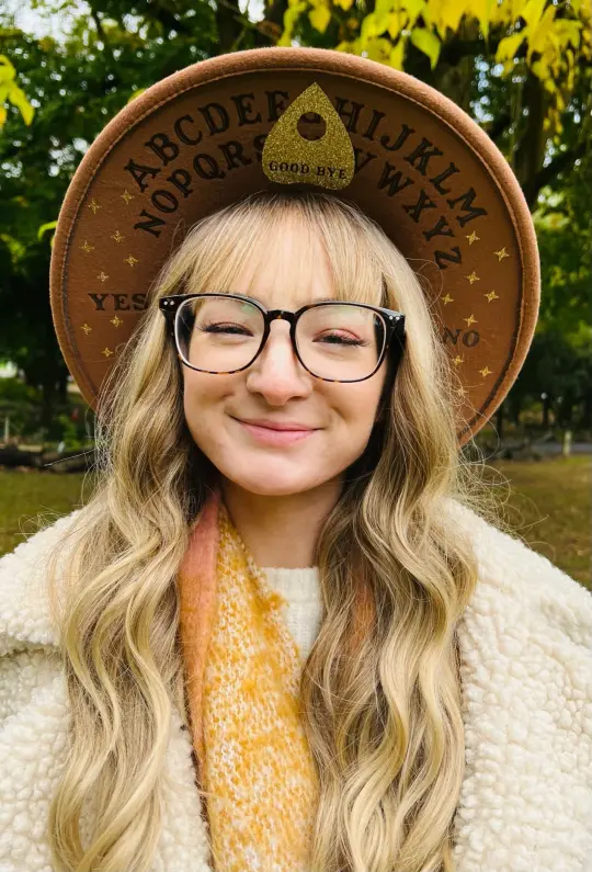 Fox & Fable Caramel Spirit Board Vegan Felt Wide Brim Hat