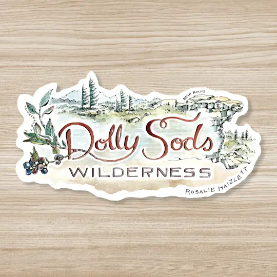 Rosalie Haizlett Illustration - Dolly Sods Wilderness Waterproof Sticker