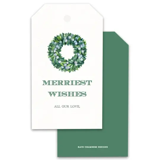 Merriest Wishes Holiday Gift Tags, Set of 12