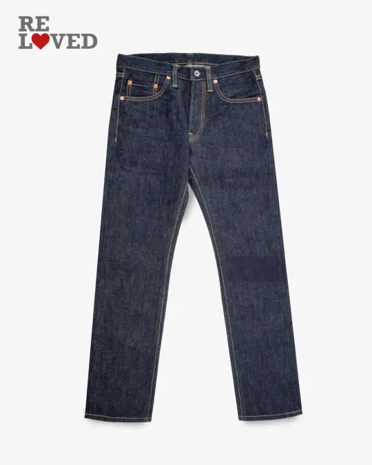 21oz Selvedge Denim Slim Tapered Cut Jeans - Indigo (IH-777S-21) Tag 30, Hemmed to 29.0"
