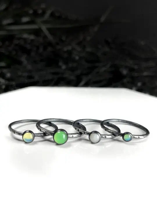 Uranium Glass Stacking Set