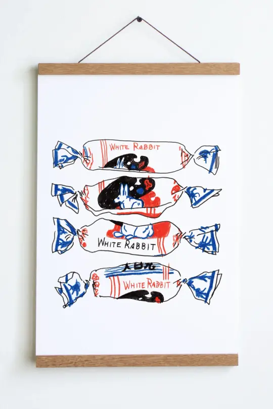 White Rabbit Print
