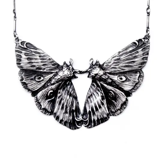 Planchette Moth Twins Necklace