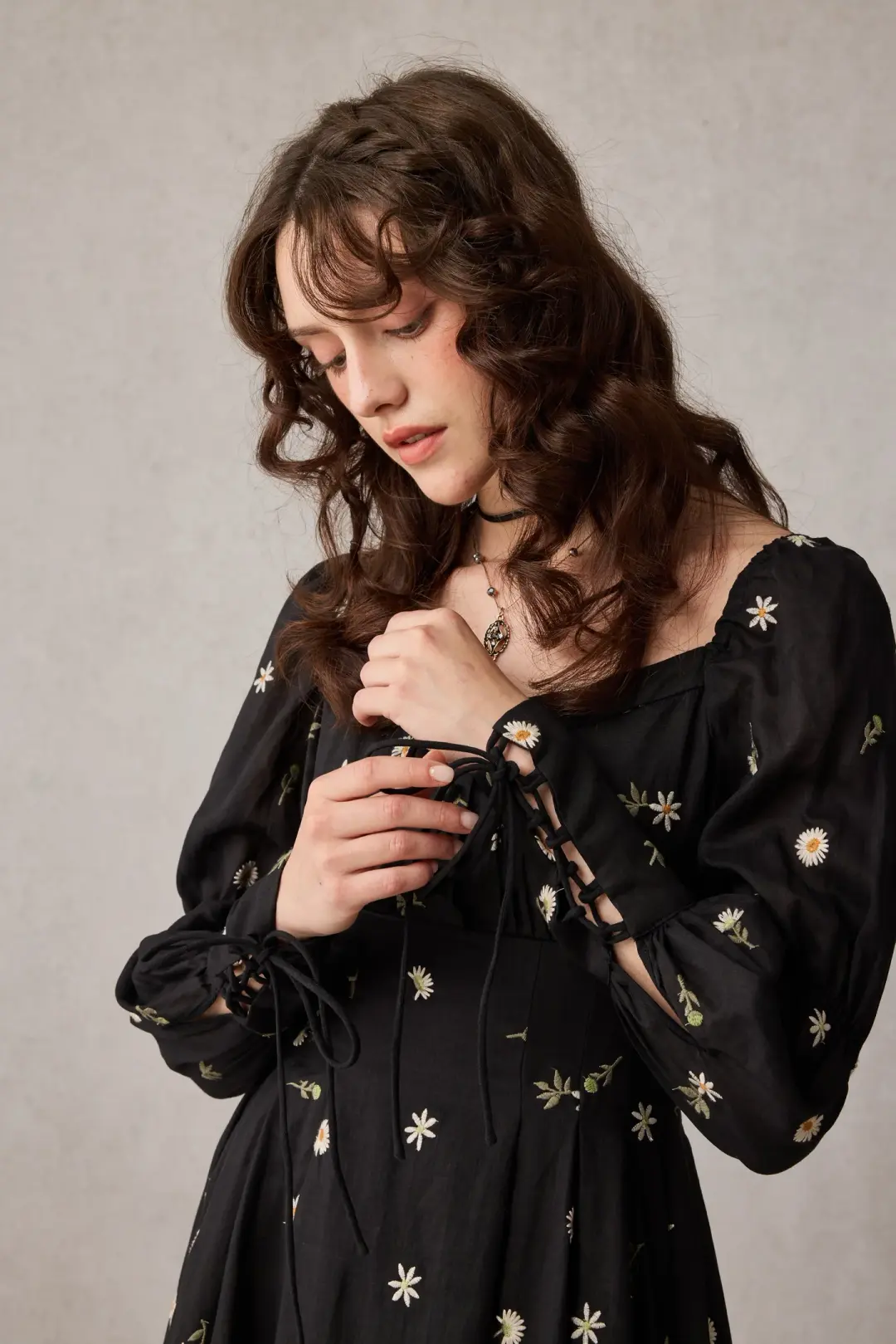 Phoenix 24 | Embroidery Daisy Linen Dress