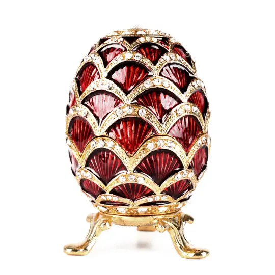 Red Crystal Studded Egg