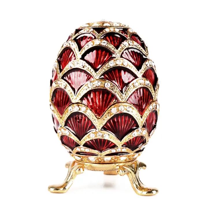 Red Crystal Studded Egg
