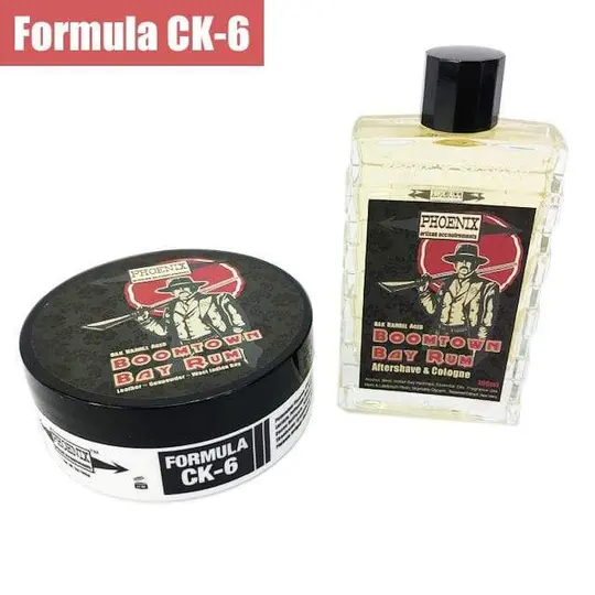 Boomtown Bay Rum Artisan Shave Soap & Aftershave Bundle Deal | Ultra Premium Formula CK-6