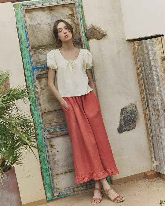 DELILAH maxi linen skirt