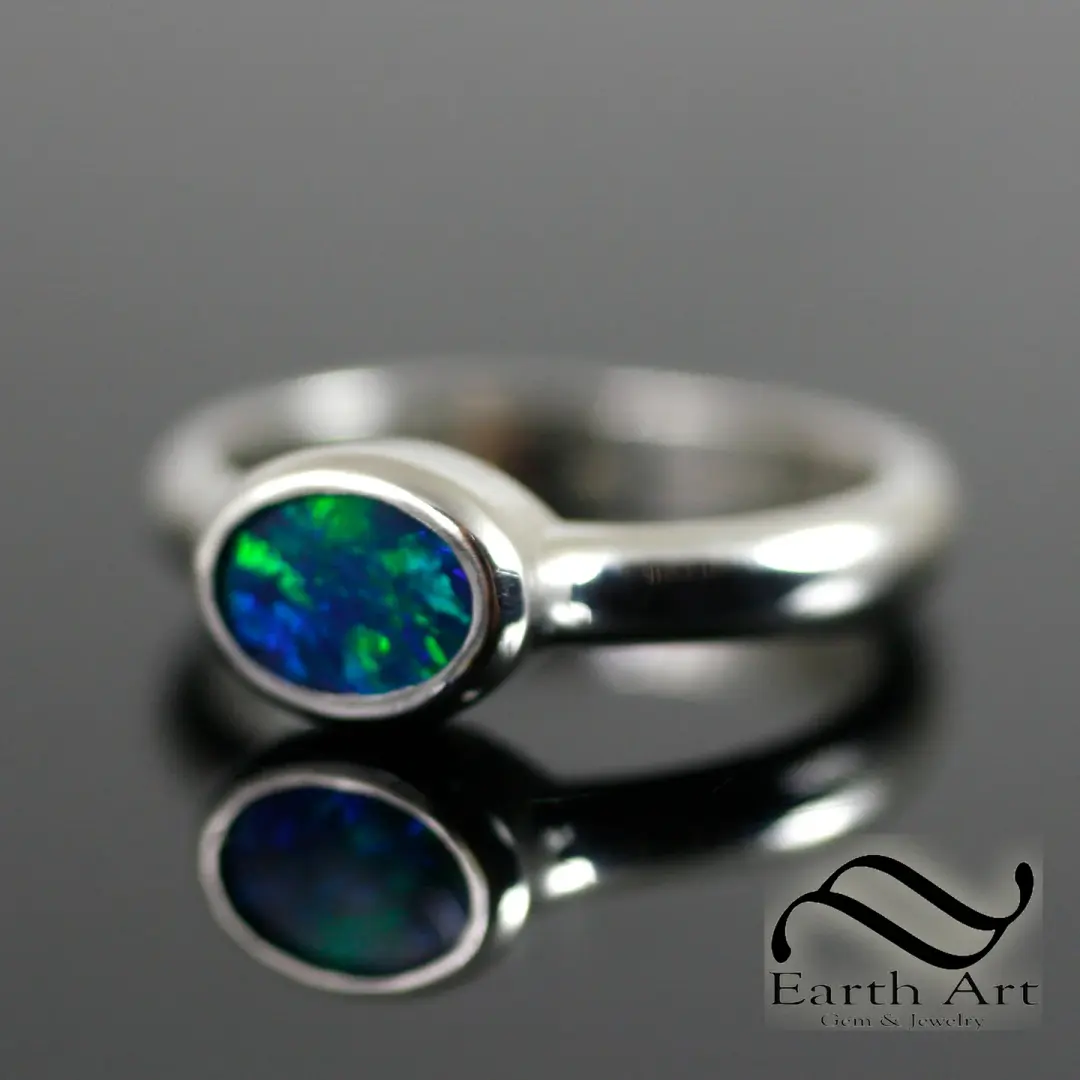 Simply Opal - A timeless opal ring with a Euro style shank