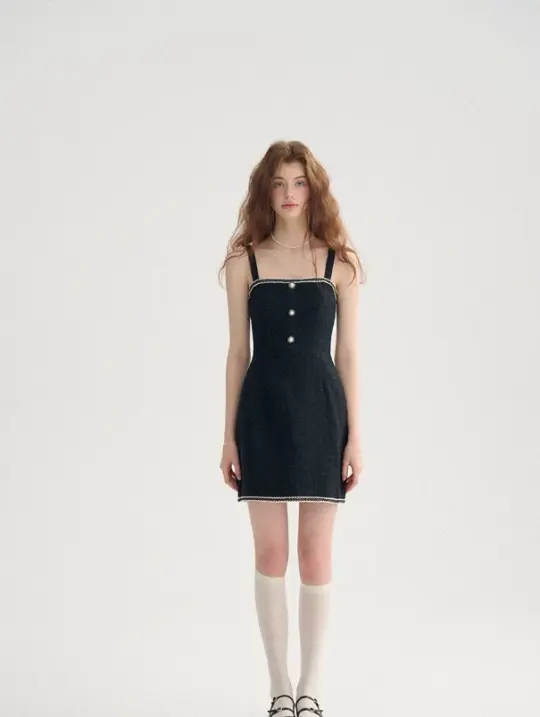 French style suspender skirt summer black short skirt short skirt knitted dress female summer R3490