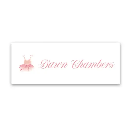 Girl's Ballerina Tutu Vinyl Sticker Label