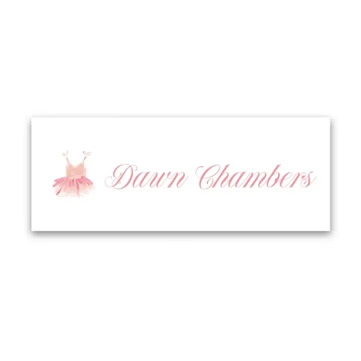 Girl's Ballerina Tutu Vinyl Sticker Label