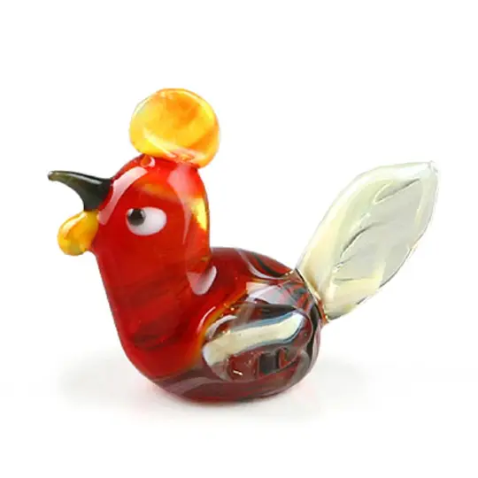 Chicken Glass Figurine