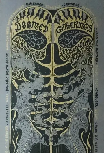 DOOMED GATHERINGS (Paris 2016) screenprinted poster