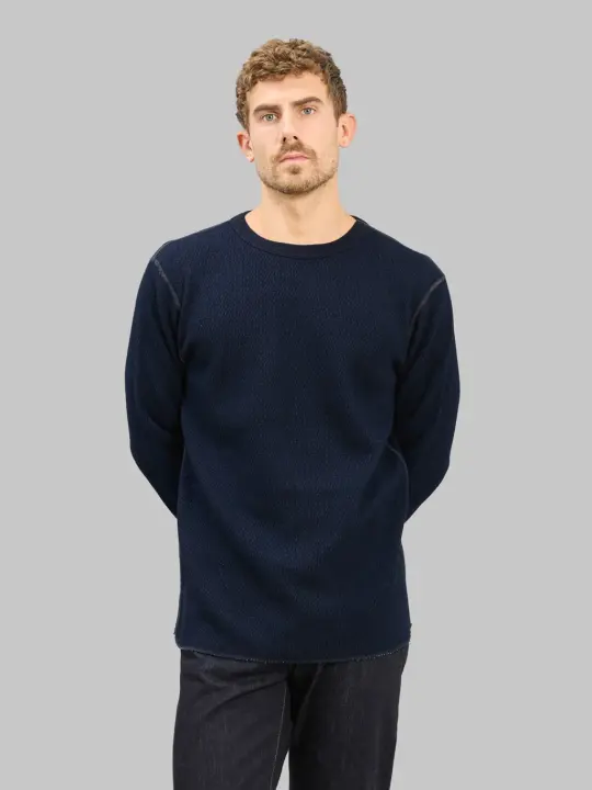 UES Double Honeycomb Thermal T-Shirt Indigo