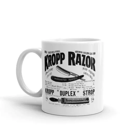 Vintage Kropp Straight Razor Ad Coffee Mug | Available in 2 Sizes!