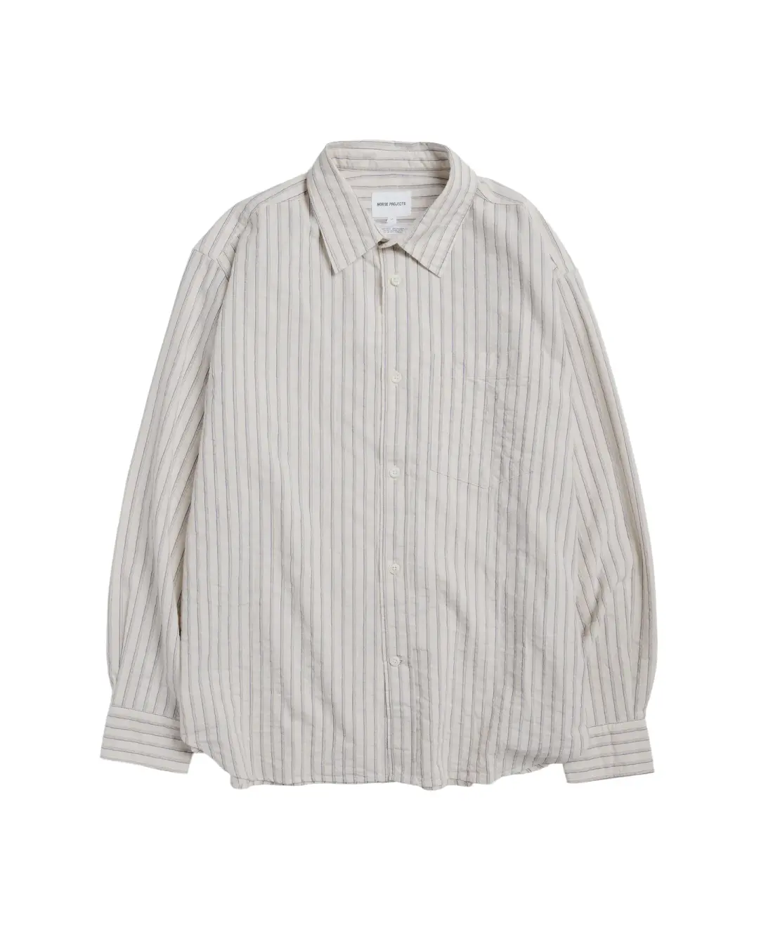Norse Projects Falster Stripe Oversized Shirt Natural Ecru