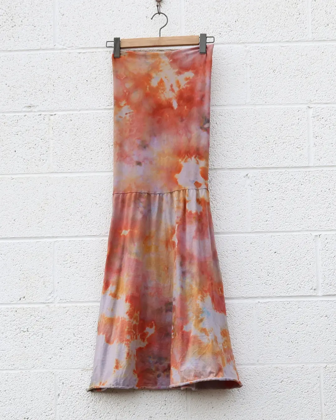 OOAK - Love Me 2 Times Simplicity Below Knee Dress / S / Organic Cotton / Ice Dye (487)