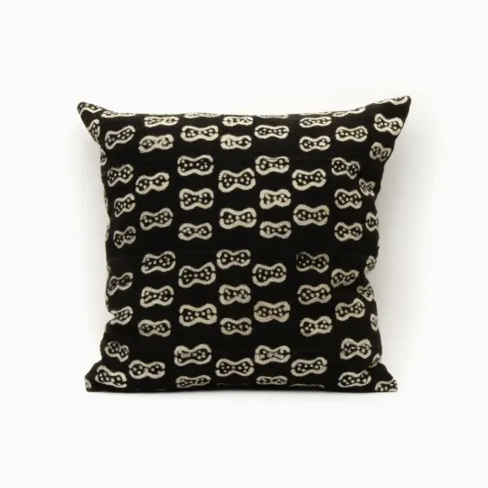 Black Mudcloth Pillow