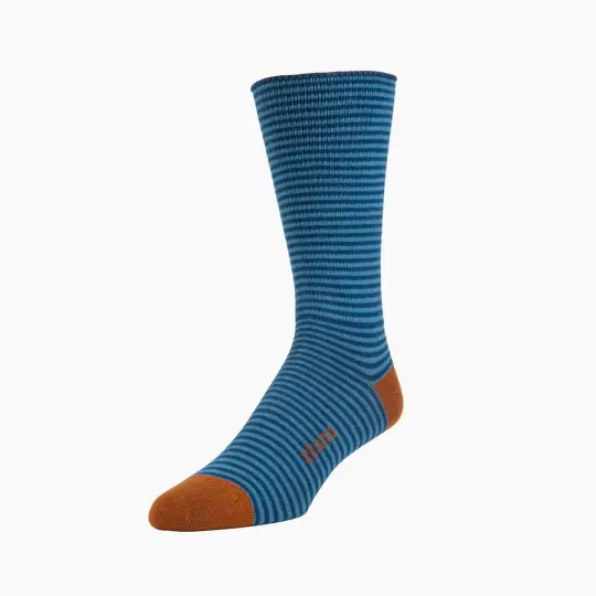 Men's Pinstripe Roll Top Crew Socks